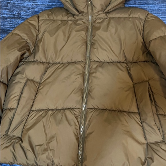 H&M Taupe Brown Quilted Jacket with Hood - Picture 5 of 8